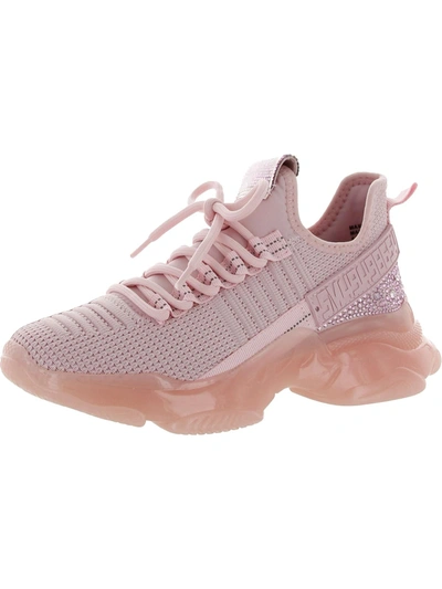 Steve Madden Maxima Womens Sneakers Athletic And Training Shoes In Pink