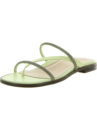 Vionic Prism Womens Padded Insole Strappy Slide Sandals In Green