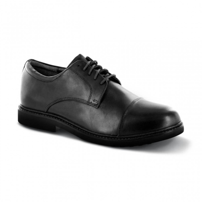 Apex Men's Lexington Cap Toe Oxford Shoes - Wide Width In Black