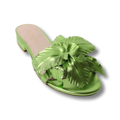 Cecelia New York Lila Slide Sandal In Citrus In Green