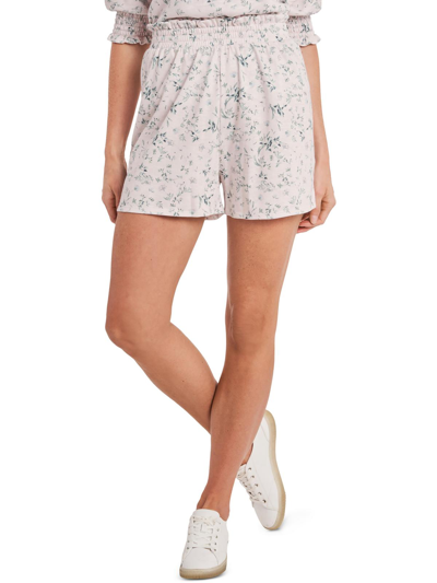 Cece Womens Printed Knit Casual Shorts In Pink