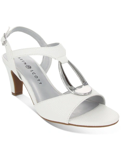 Karen Scott Danee Womens Open Toe Heels In White