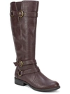 WHITE MOUNTAIN LOYAL WOMENS WIDE CALF FAUX LEATHER KNEE-HIGH BOOTS