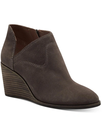 Lucky Brand Zollie Womens Suede Ankle Booties In Multi