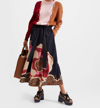 LA DOUBLEJ Sardegna Skirt In Poppies Fuxia Placee