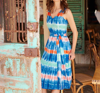 Hatley Sydney Stripe Tie-dye Cotton Midi Dress In Multi