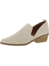 Lucky Brand Mahzan Womens Comfort Insole Slip On Loafer Heels In White