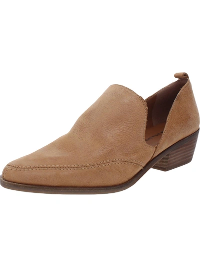 Lucky Brand Mahzan Womens Comfort Insole Slip On Loafer Heels In Brown