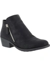 EASY STREET GUSTO WOMENS FAUX SUEDE BLOCK HEEL ANKLE BOOTS