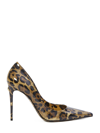 Dolce & Gabbana Lollo Shiny Leo-print Calf Leather Dcollet In Maculato