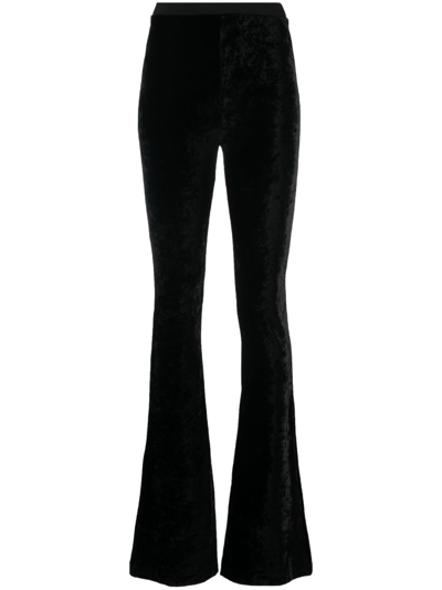 Bally Flared Pants In Black Velvet