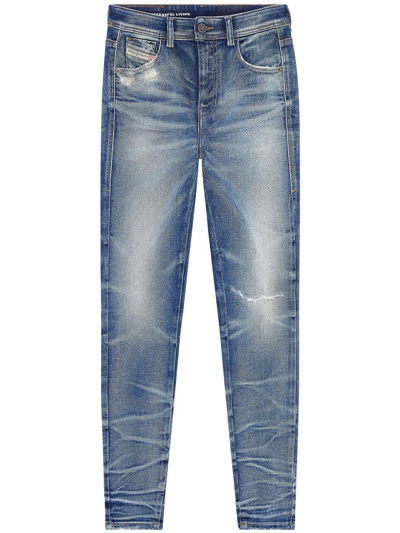 Diesel 1984 Slandy-high Super Skinny Jeans In Blue