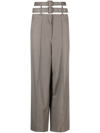 ROKH BELTED WIDE-LEG TROUSERS