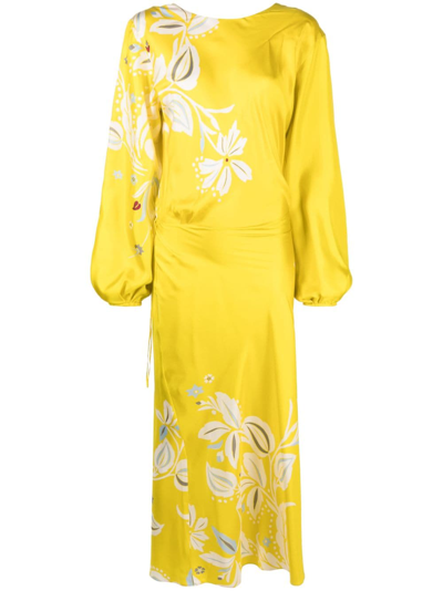 Dorothee Schumacher Floral-print Silk Midi Dress In Multi Colour
