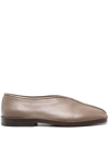 LEMAIRE PIPED-DETAIL SQUARE-TOE LOAFERS