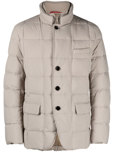 Fay High-neck Padded Jacket In Ghiaccio