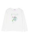 Pucci Junior Logo-print Long-sleeved T-shirt In White