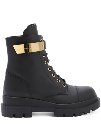 Giuseppe Zanotti Alexa Leather Ankle Boots In Black