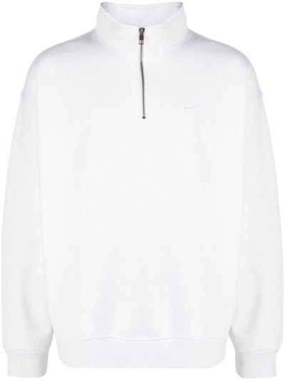 Nike High-neck Zip-up Sweatshirt In Grey