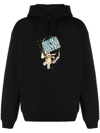 Shop Martine Rose Better Days-print Cotton Hoodie In Black
