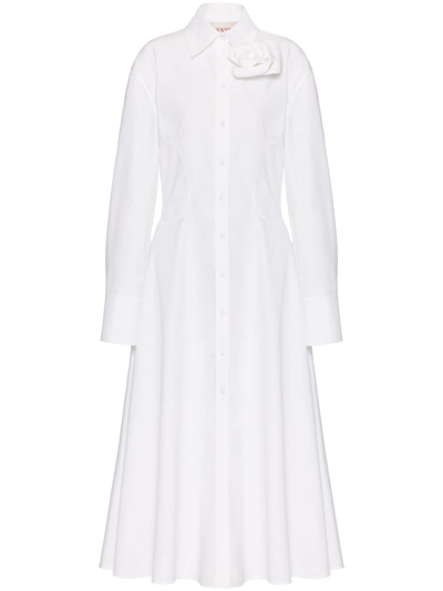 VALENTINO COMPACT POPELINE MIDI SHIRT DRESS