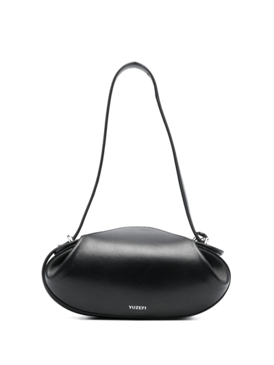Yuzefi Logo-print Leather Tote Bag In Black