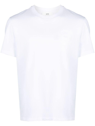 Ami Alexandre Mattiussi Ami De Coeur Organic Cotton T-shirt In White