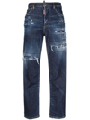 Dsquared2 Distressed-effect Flared Jeans In Blue