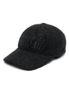 VERSACE JEANS COUTURE LOGO-EMBROIDERED FAUX-SHEARLING CAP
