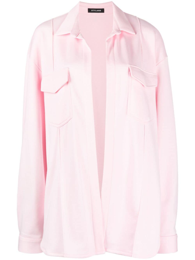 Styland Long-sleeve Cotton Shirt In Pink