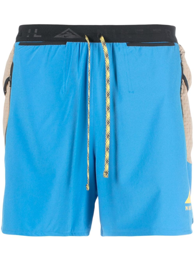 Nike Men's Trail Second Sunrise Dri-fit 5" Brief-lined Running Shorts In Blue