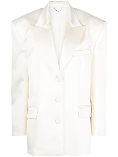 Magda Butrym Silk-wool Blazer In Bianco