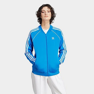 Adidas Originals Adidas Women's Originals Adicolor Classics Superstar Track Jacket In Bluebird