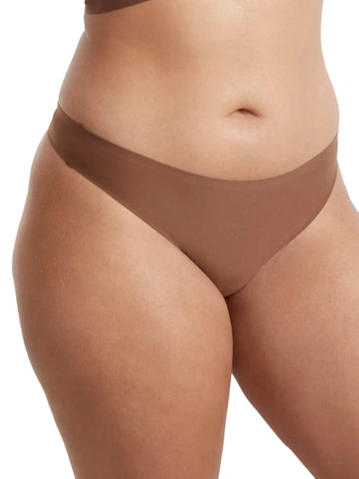 Chantelle Soft Stretch Thong In Cocoa Brown