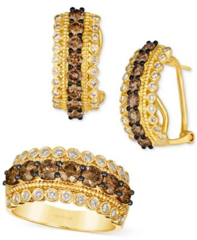 Le Vian Chocolate Nude Diamond Multirow Ring Earring Collection In 14k Gold In White Gold