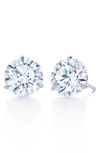 Kwiat Platinum Set Round Cut Diamond Stud Earrings In D0.75 Hisi Plt