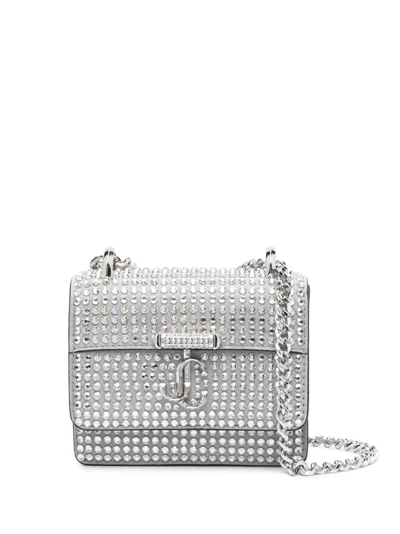 Jimmy Choo Avenue Crystal-embellished Mini Bag In Silver