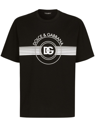 Dolce & Gabbana T-shirt Mit Logo-print In Nero