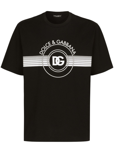 Dolce & Gabbana T-shirt Mit Logo-print In Black