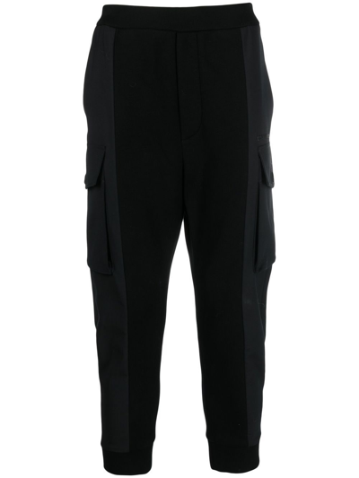 Dsquared2 Logo-embellished Cargo Track Pants In Schwarz