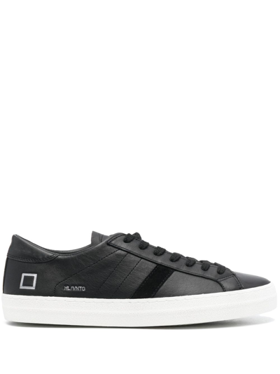 D.a.t.e. Hill Low Leather Sneakers In Schwarz