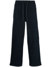 Apc A.p.c. Straight Leg Drawstring Track Pants In Blue