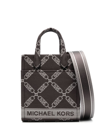 Michael Kors Small Gigi Logo-print Crossbody Bag In Braun