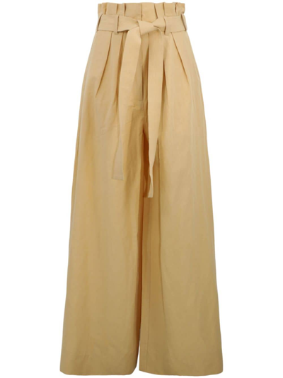 Ulla Johnson Gitana Tie-waist Palazzo Trousers In Nude