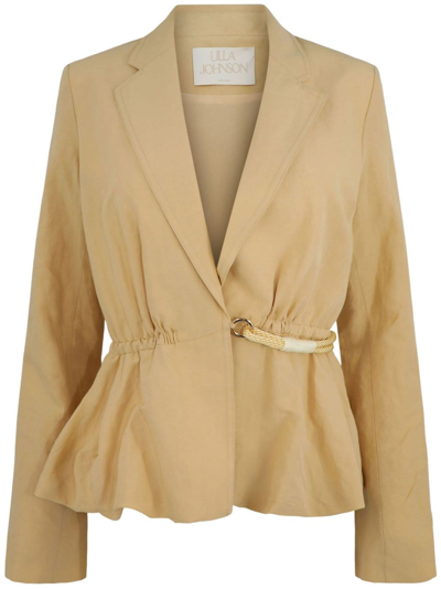 Ulla Johnson Talie Belted Blazer In Nude