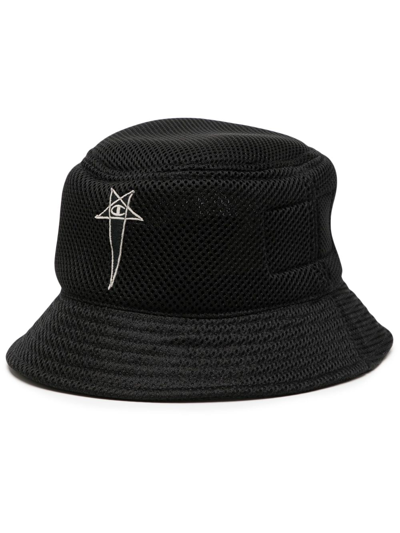 Rick Owens Black Champion Edition Gilligan Bucket Hat