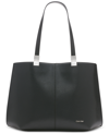 Calvin Klein Women's Granite Logo Tote In Black/silver