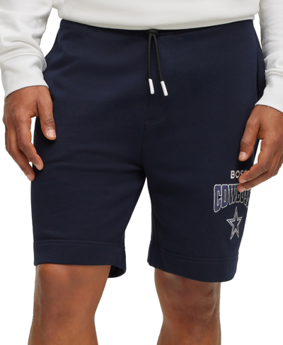 Hugo Boss Men's Boss X Nfl Cotton-terry Shorts In Dallas Cowboys
