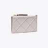 Tory Burch Fleming Soft Zip Card Case In Bay Gray