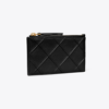 Tory Burch Diamond-quilted Leather Wallet In Black